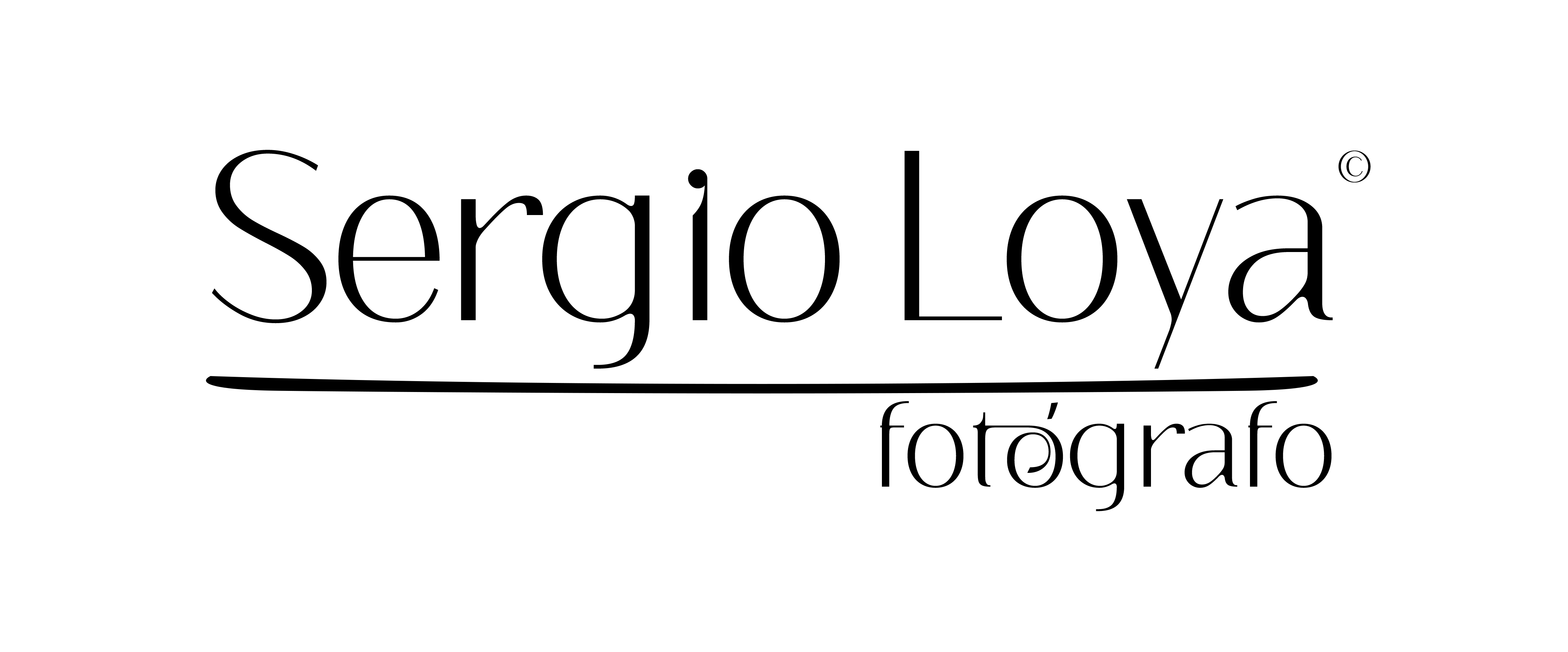 Logo Sergio Loya Fotografia blanco